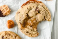 Crispy Waffle Cone Caramel Cookies