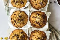 Irresistible Chocolate Chip Pistachio Muffins