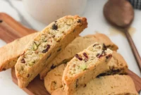 Vibrant Cranberry Pistachio Biscotti