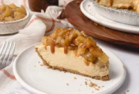 Decadent Caramel Apple Cheesecake Pie