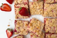 Juicy Strawberry Crumb Bars