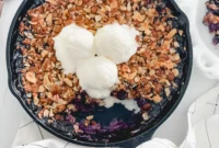 Rustic Blueberry Almond Skillet Bake