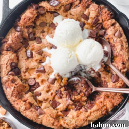 Gooey Brown Butter Toffee Skillet Cookie 10 Brown Butter Toffee Skillet Cookie