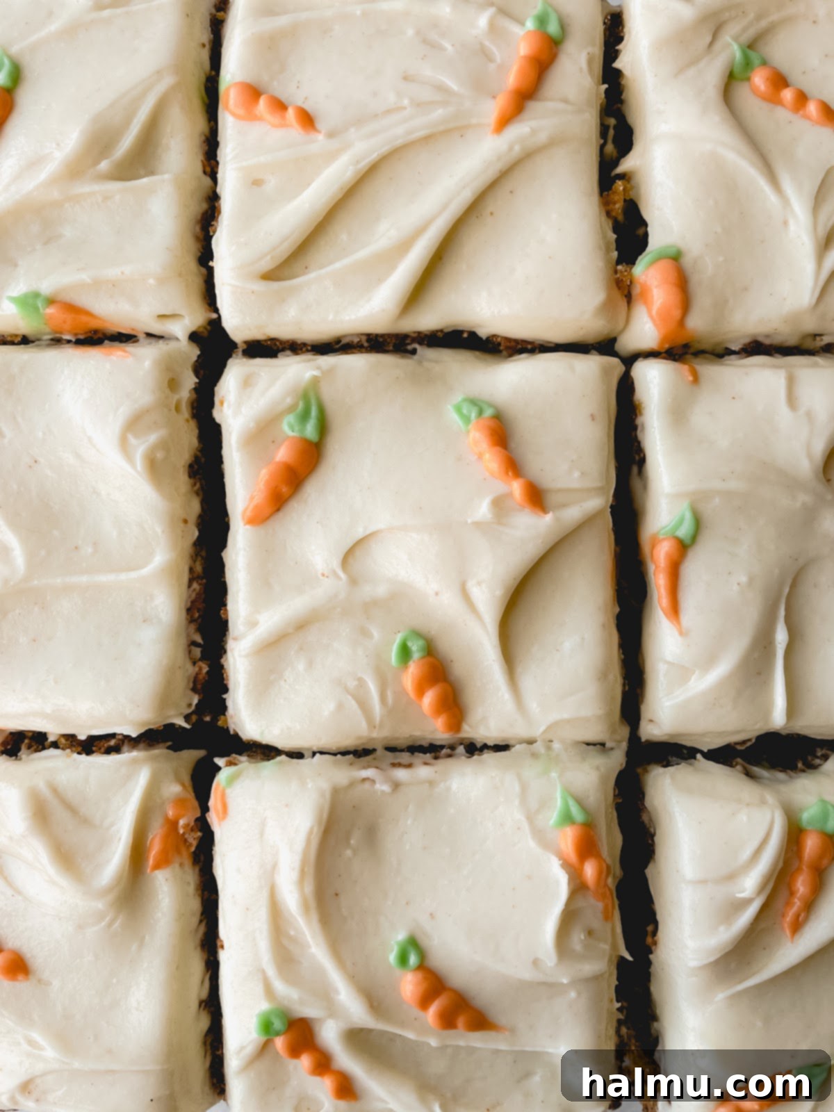 A slice of carrot cake on a plate
