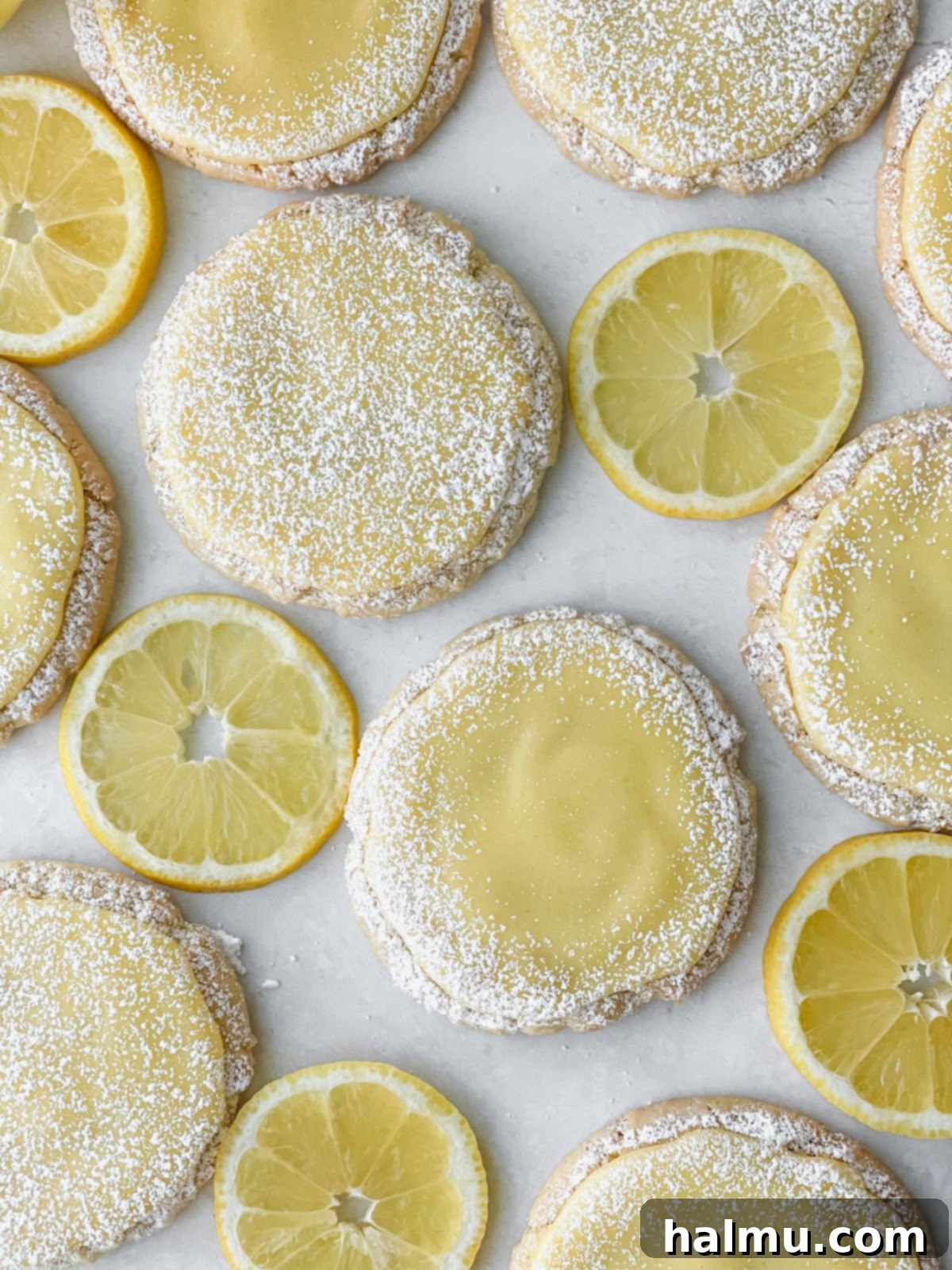Tangy Lemon Curd Delights 3 Close-up of fresh lemons and egg yolks, key ingredients for lemon curd cookies
