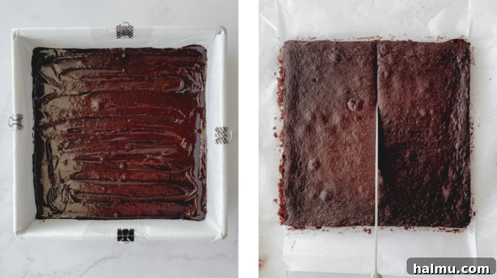 Refreshing Mint Chocolate Chip Ice Cream Delights 4 Two brownie rectangles, with a scoop of mint chocolate chip ice cream being spread over one, forming the base of a sandwich.