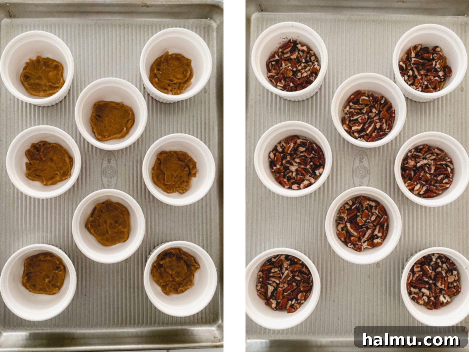 Caramel Pecan Pumpkin Flips 5 Pumpkin cake batter being mixed in a stand mixer