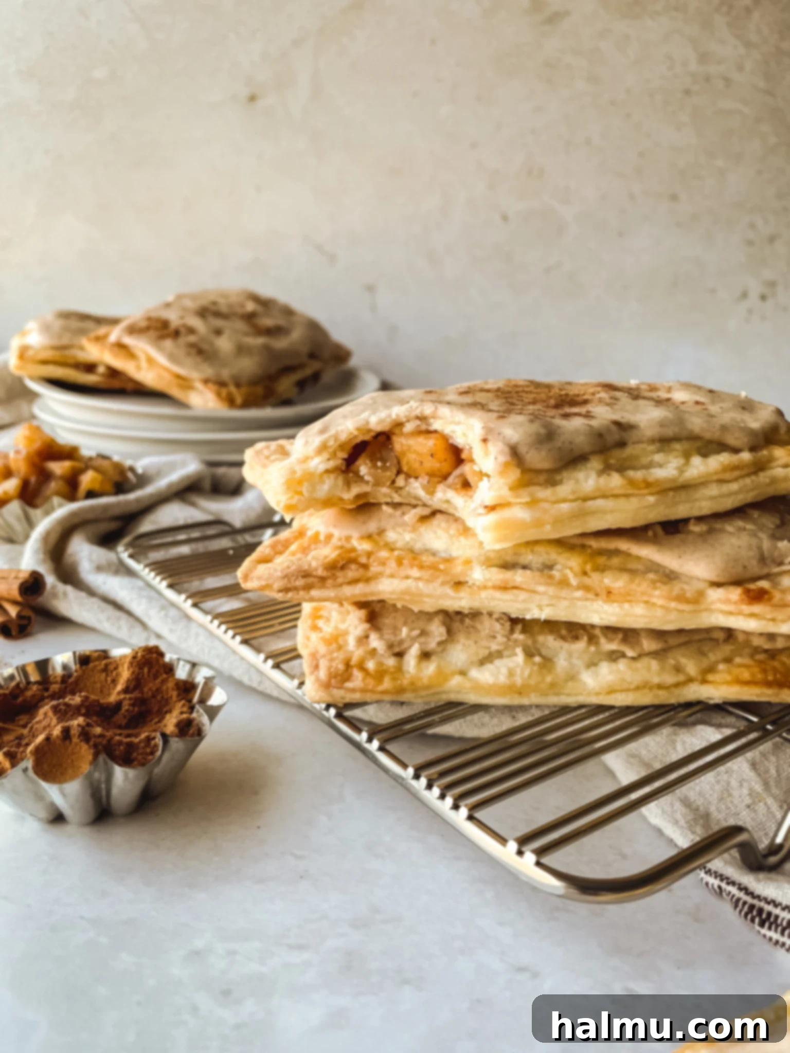 Apple Cheesecake Toaster Tarts 3 Close-up of baked Apple Cheesecake Pop-Tarts