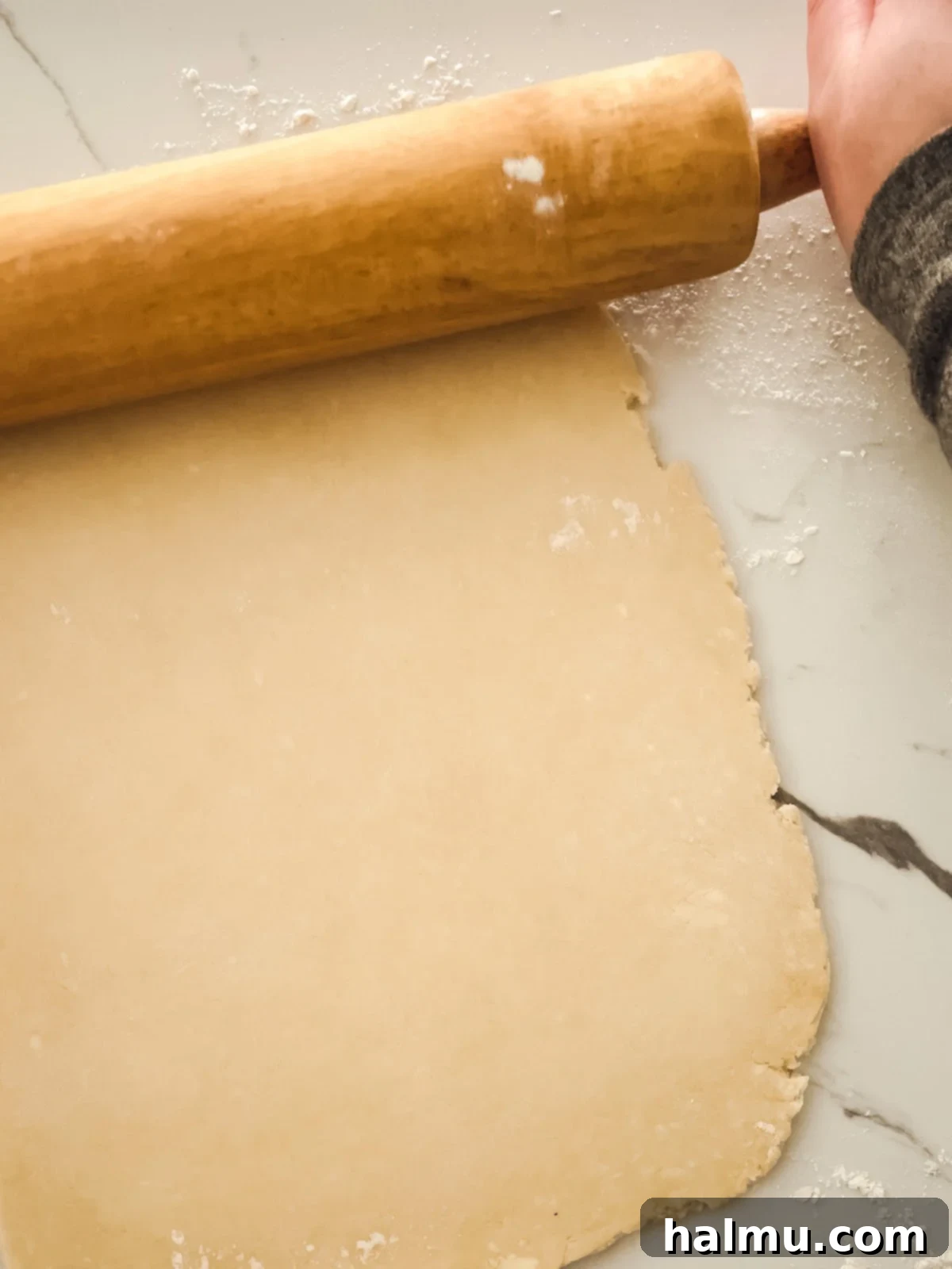 Apple Cheesecake Toaster Tarts 6 Rolling and cutting the pastry dough