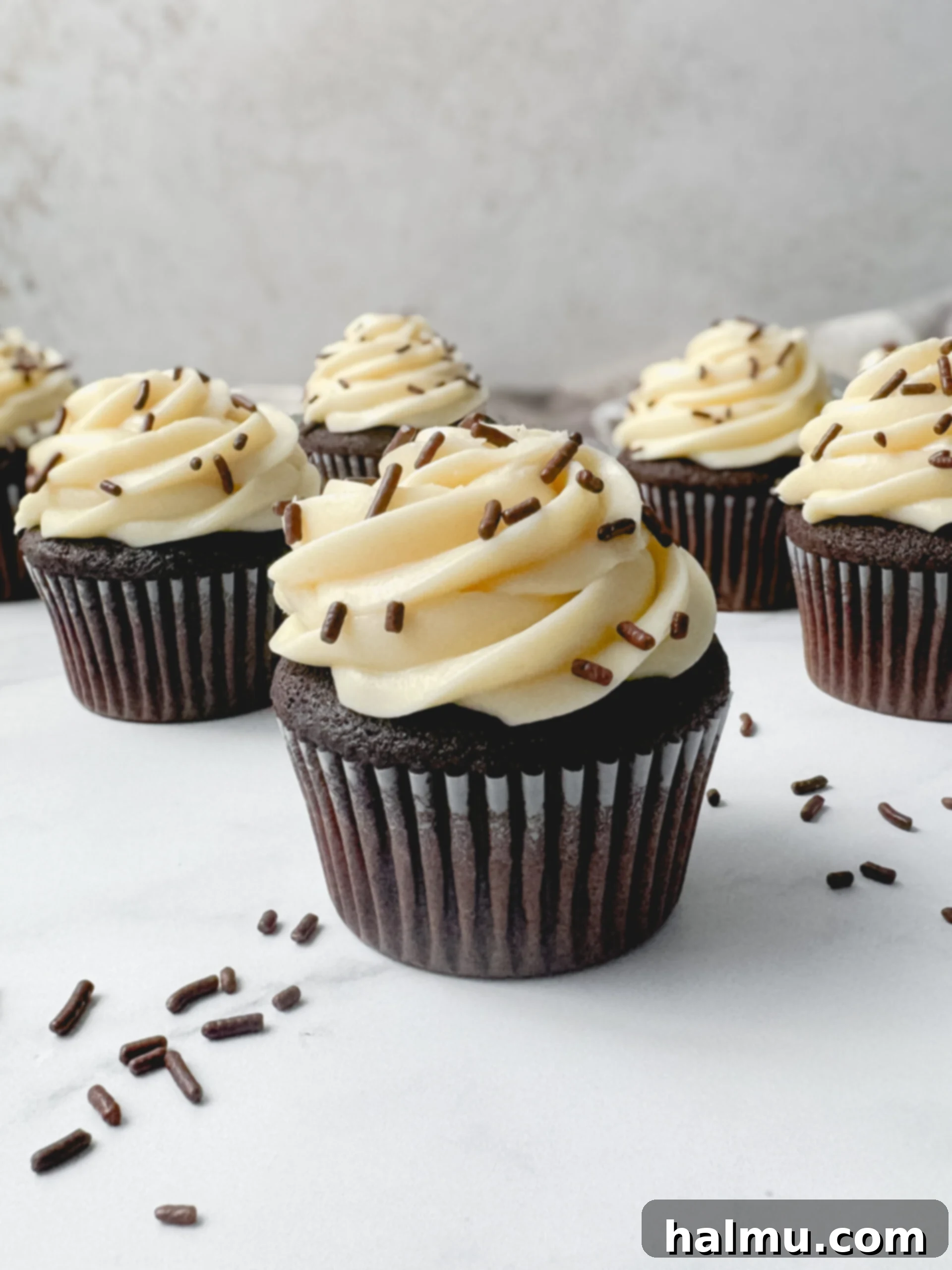 Close-up of fluffy and smooth cream cheese frosting in a bowl