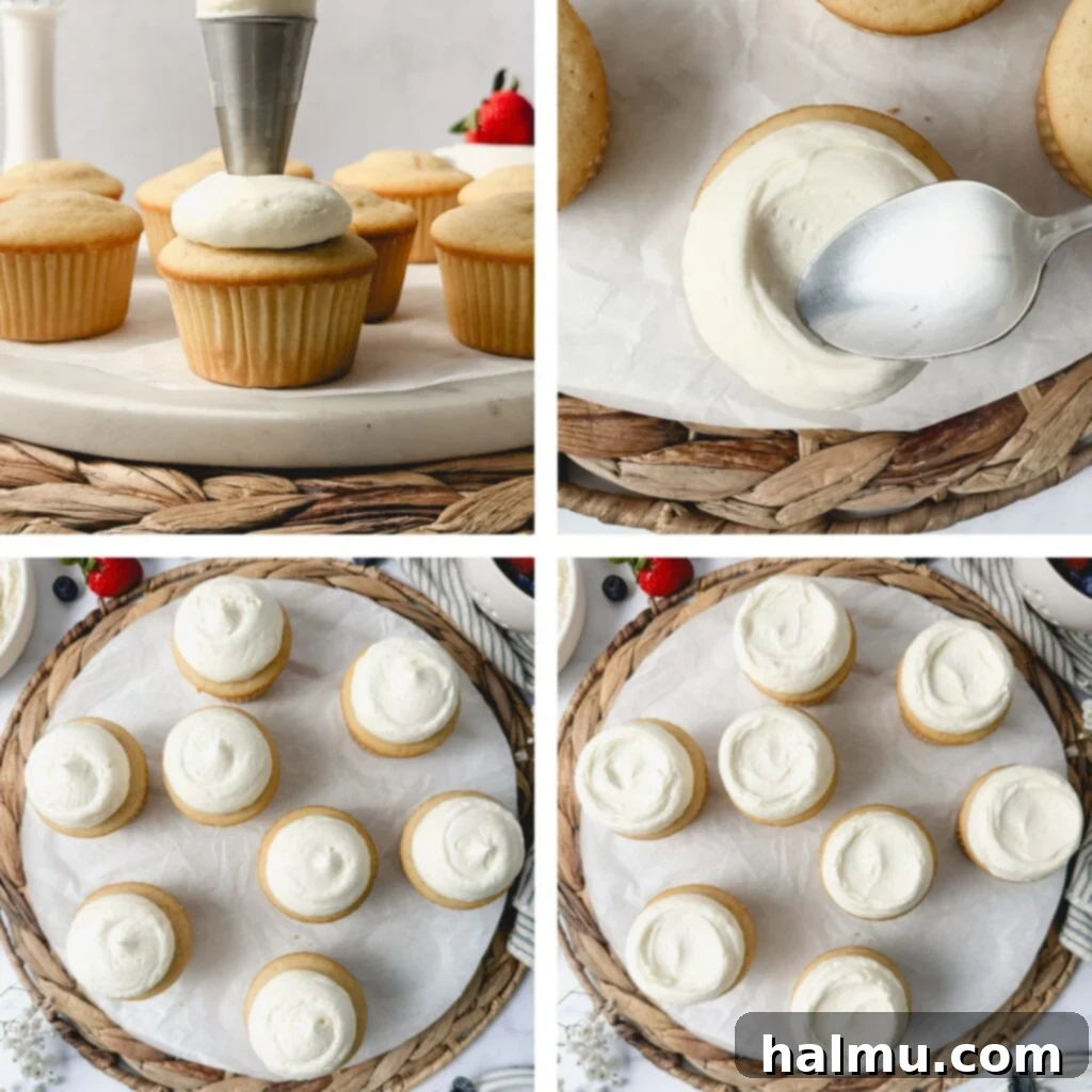 Fresh berries arranged on Berry Chantilly Cupcakes