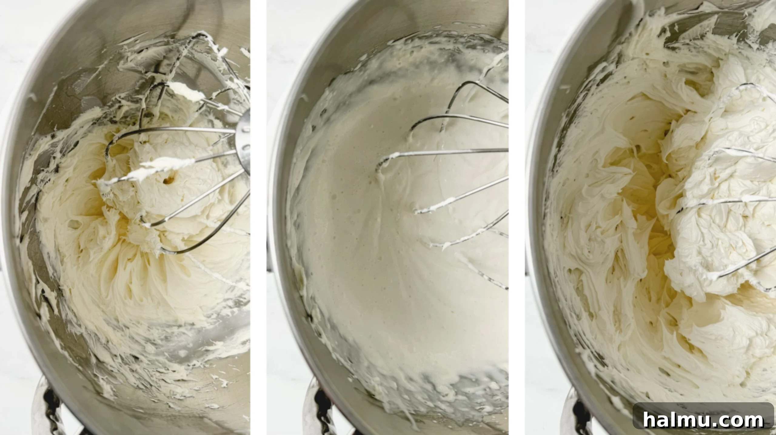 Airy Dream Frosting 5 Chantilly frosting being whipped in a stand mixer