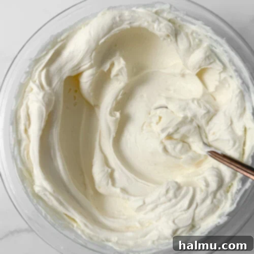 Airy Dream Frosting 9 Chantilly Frosting in a bowl