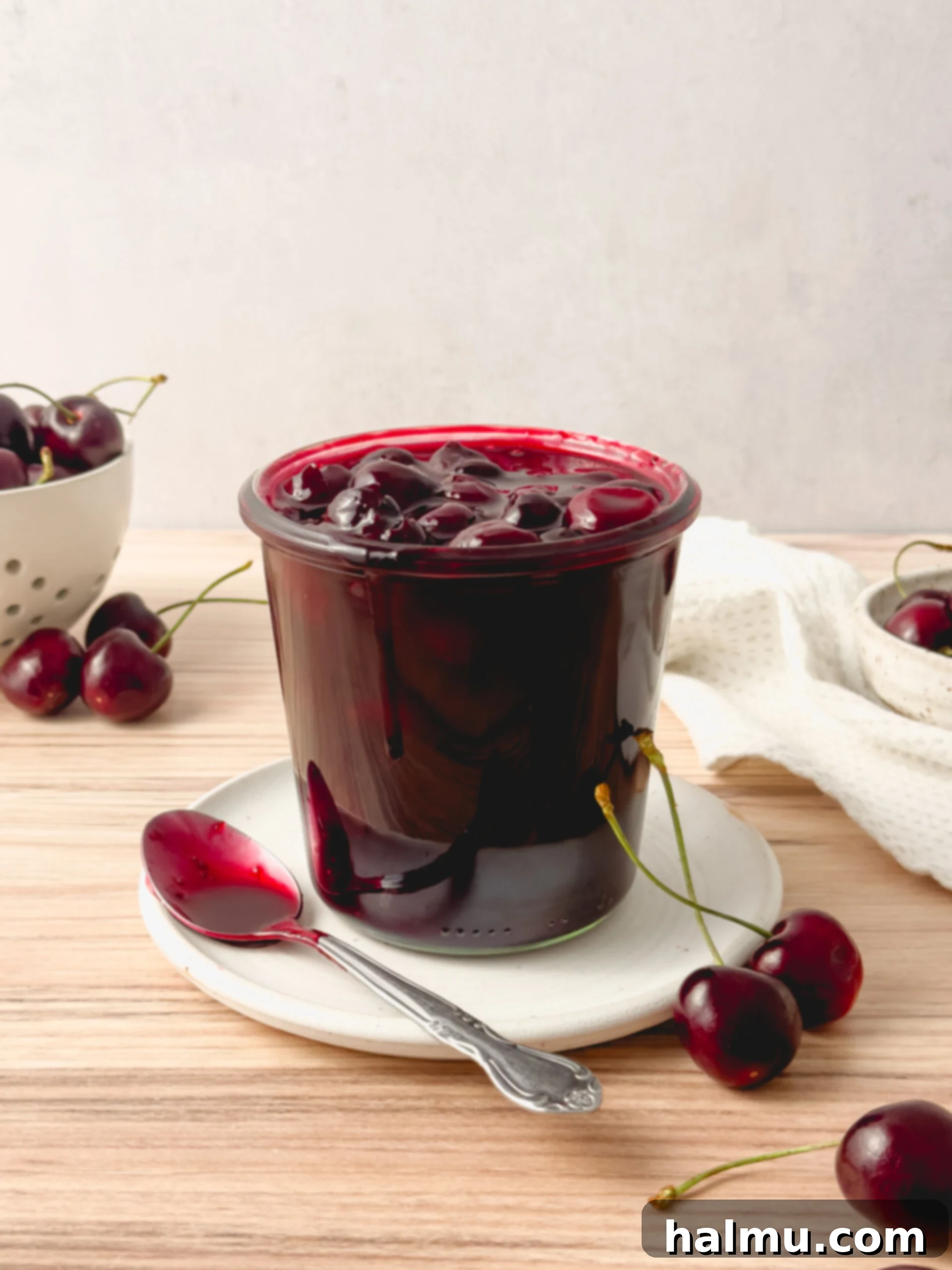 Homemade Cherry Bliss 3 A bowl of fresh Bing cherries, ready for making compote