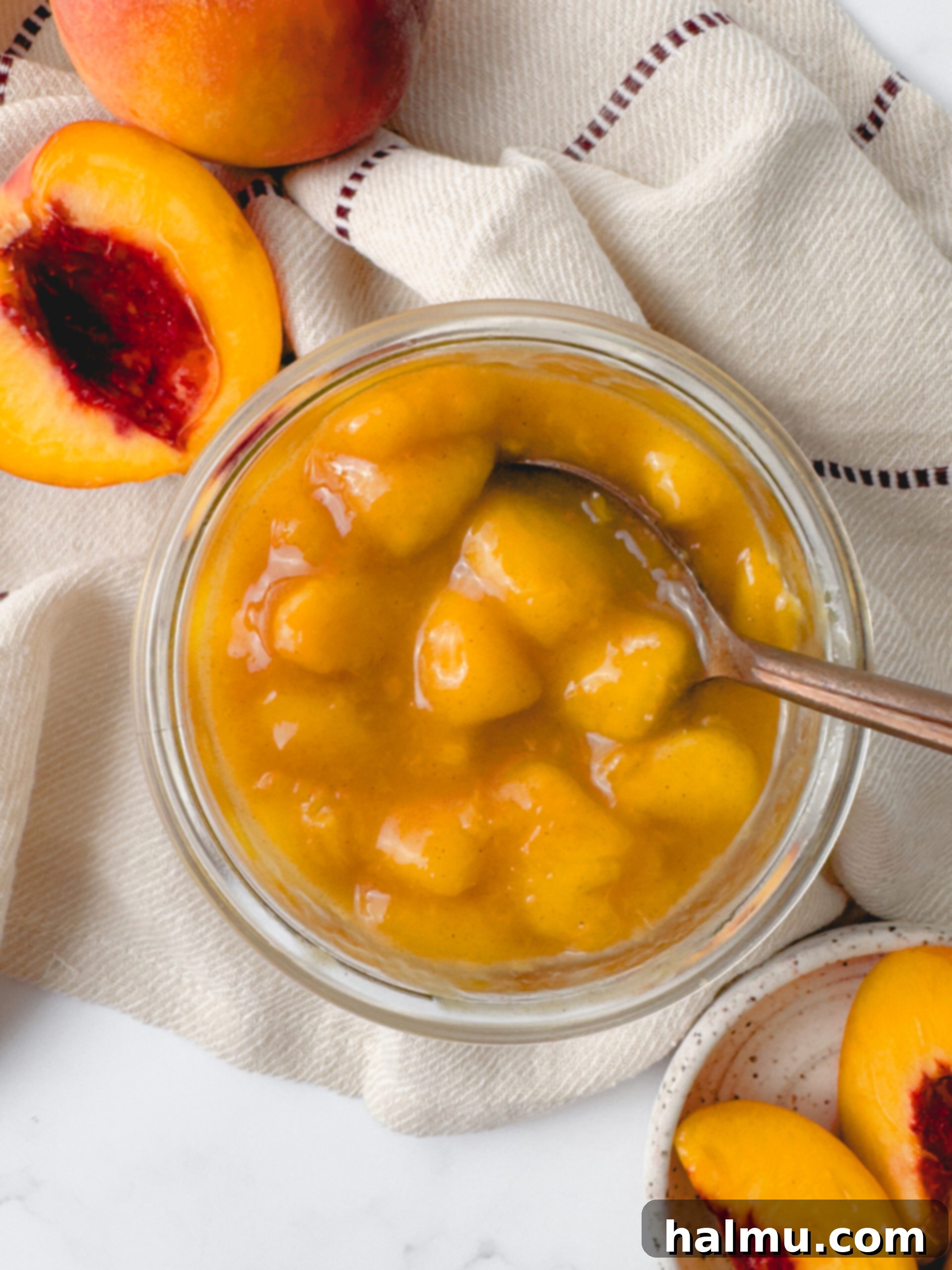 Summer Peach Delight 9 Assortment of summer desserts featuring peaches.