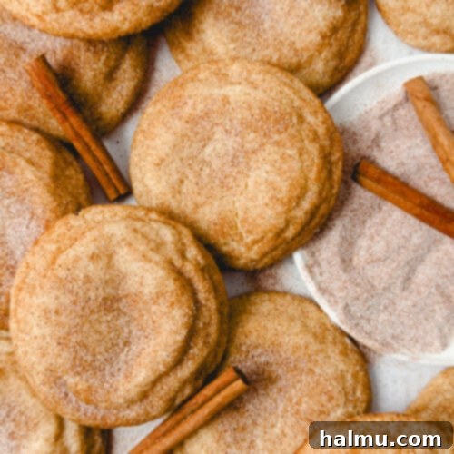 The Ultimate Soft & Chewy Snickerdoodles 9 Soft and Chewy Snickerdoodle Cookies stacked