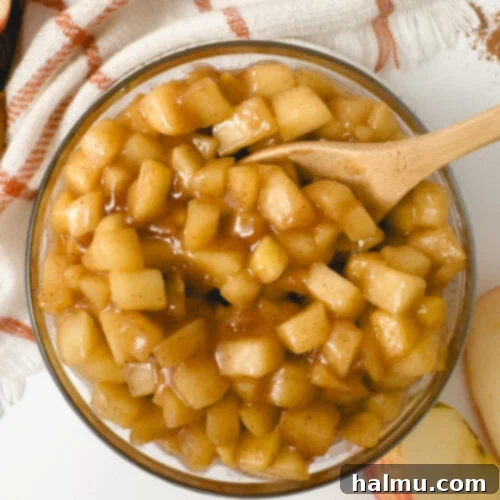 Easy Apple Compote in a jar