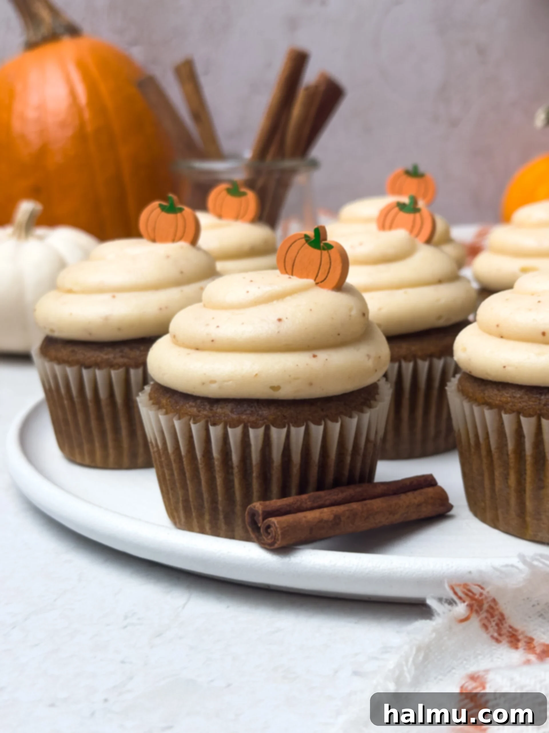 Pumpkin Cupcakes with Cream Cheese Swirl 2 Delicious Pumpkin Cupcakes with Cream Cheese Frosting