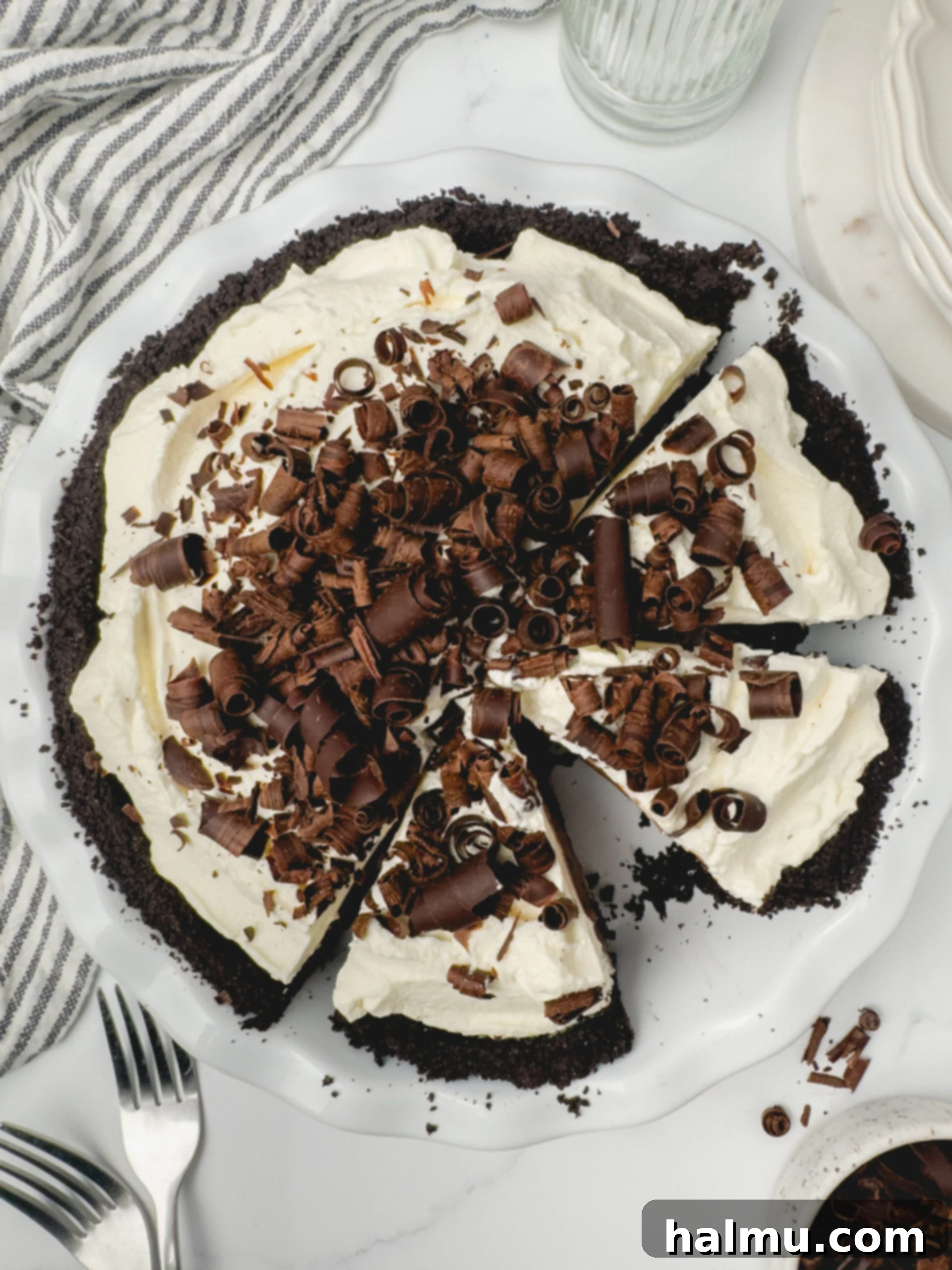 Making Chocolate Cream Pie