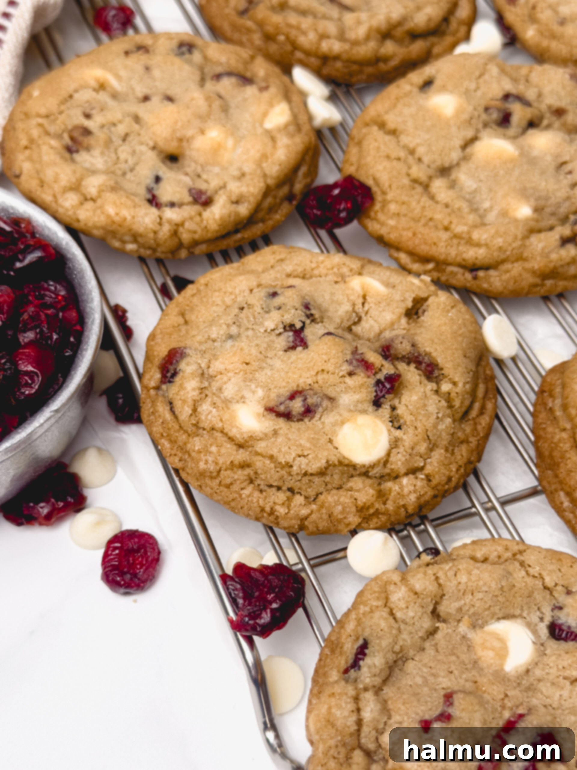 White Chocolate Cranberry Bliss Cookies 5 Cooling White Chocolate Cranberry Cookies