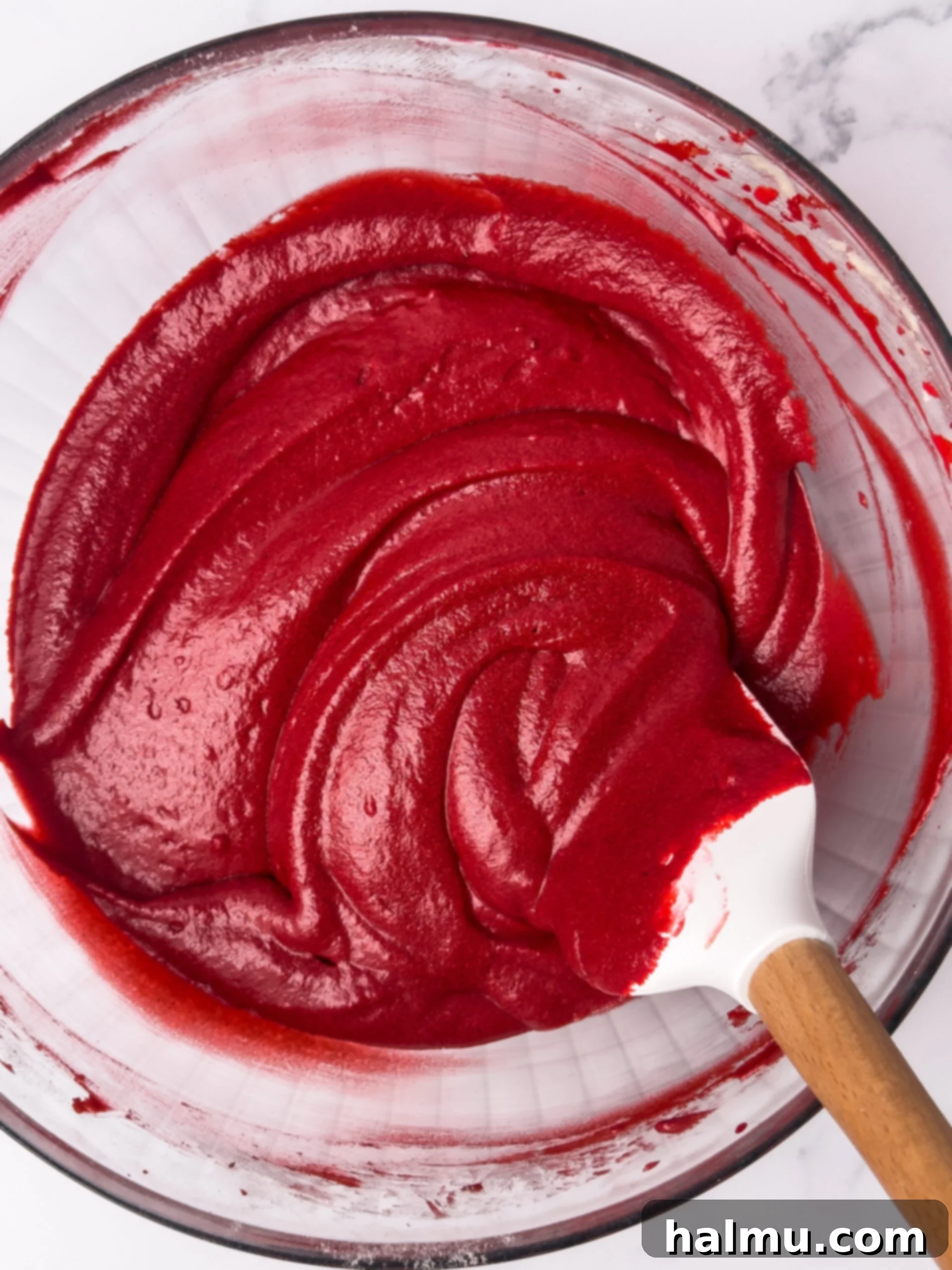 Close up of cupcake batter