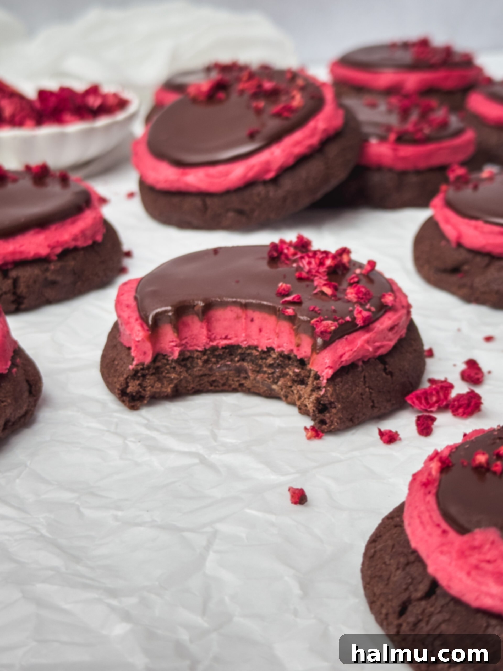 Raspberry Chocolate Cookies Step-by-Step