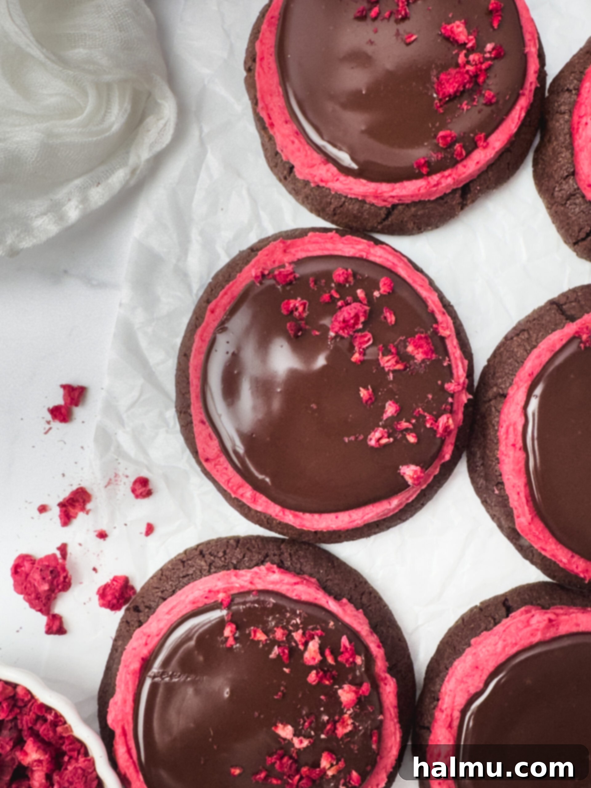 Finished Raspberry Chocolate Cookies